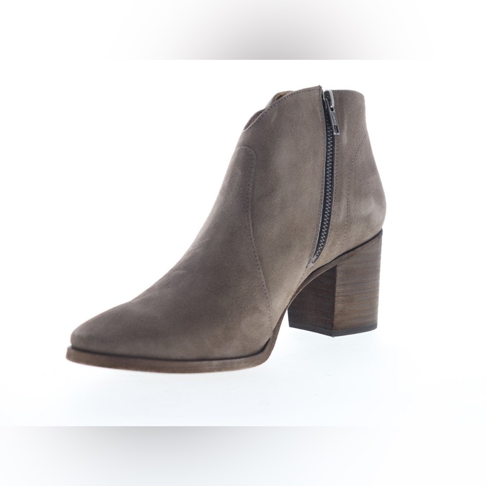 Frye Nora Zip Up Suede Ankle Booties